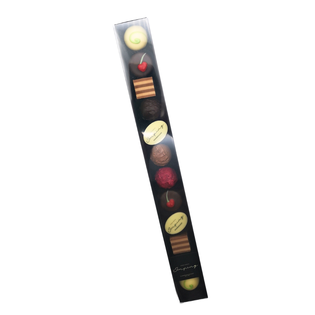 12er Pralinenstange mit zwei Motivpralinen